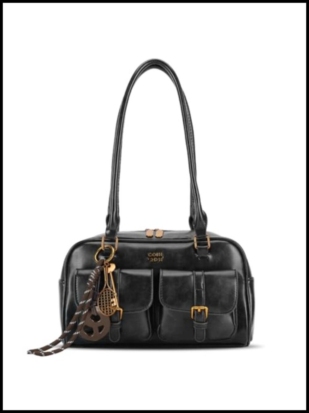 Y2K Shoulder Bag Retro Top Handle PU Leather Soft Trendy Underarm Purse